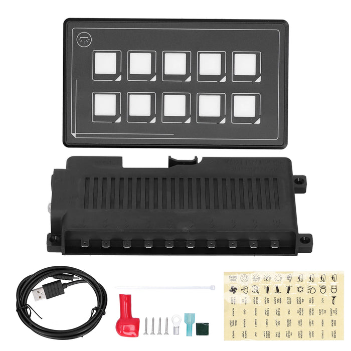 10 Gang LED Switch Panel with Bluetooth APP Control