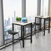 Sturdy Metal Base X-Shape Bar Table for Business Offices and Home Bars