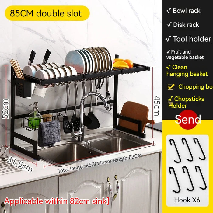 Stainless Steel Tableware Storage Rack - 85cm