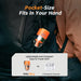 Orange Electric Air Pump for Camping, 6L/Min High-Pressure Portable Pump with 3-Level Ambient Light, Ideal for Air Beds, Sleeping Pads, and Vacuum Bag