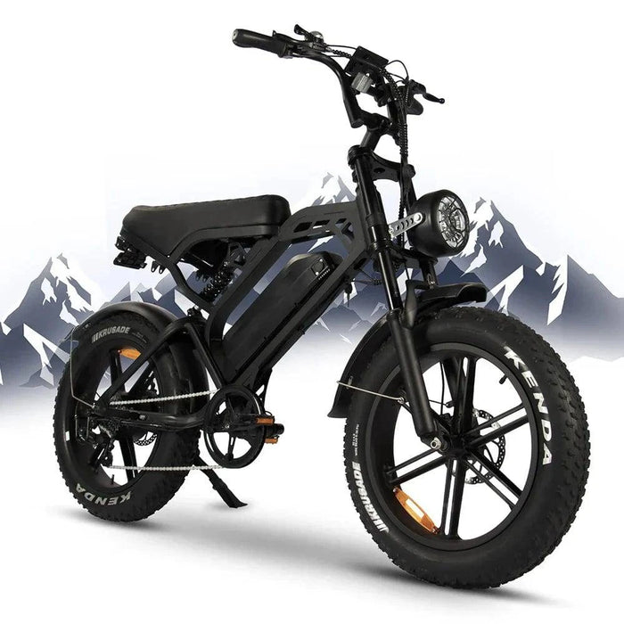 Durable Steel Alloy Frame and Handlebar Electric Bike 500W Motor, 48V 15AH, Fat Tire, 7-Speed, Double Suspension & Hydraulic Brakes