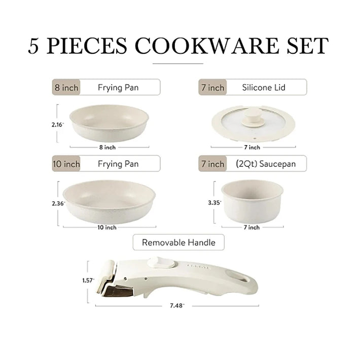 Durable and lightweight aluminum alloy cookware set for efficient heat distribution