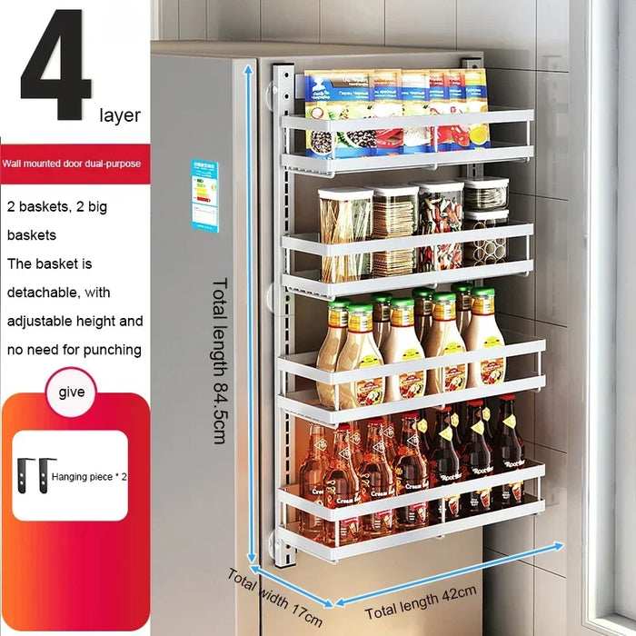 Durable and rust-resistant multi-purpose magnetic storage rack for home organization