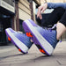Kids Roller Skate Shoes Retractable Wheels Four-Wheel Walking Skates - Purple - Size 38 - Fun and stylish purple roller skate shoes with retractable wheels for kids