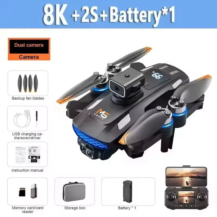 Portable 4K Drone with Screen Controller, 360° Avoidance & Real-Time FPV