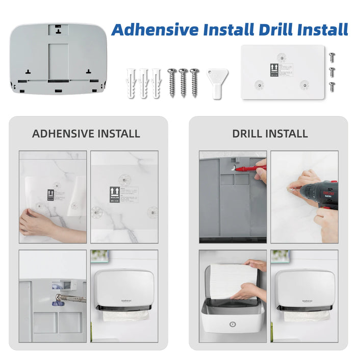 High-Capacity Silver ABS Paper Towel Dispenser for Public Restrooms and Offices