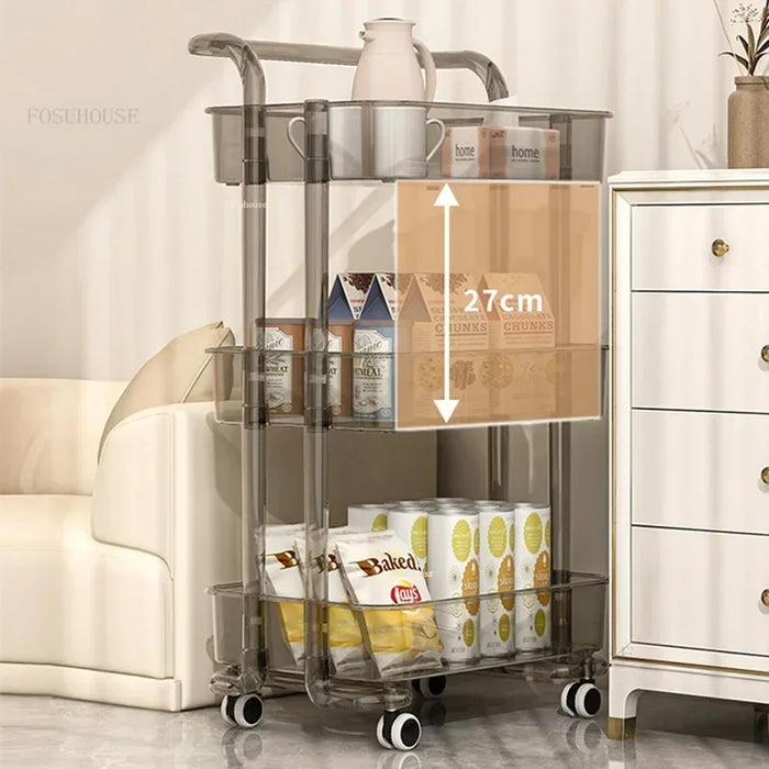 Multi-Tier Rolling Organizer Cart for Kitchen, Bathroom & More 4 layers-green