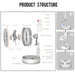 Portable Fan 10800mAh White Folding Rechargeable with USB and Remote for easy cooling on the go