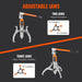 Package includes 2 puller jaws, hydraulic pump handle, and user manual