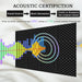Soundproof foam panels in black color, 24 pieces, 25cm thick with tapes, designed for acoustic noise insulation