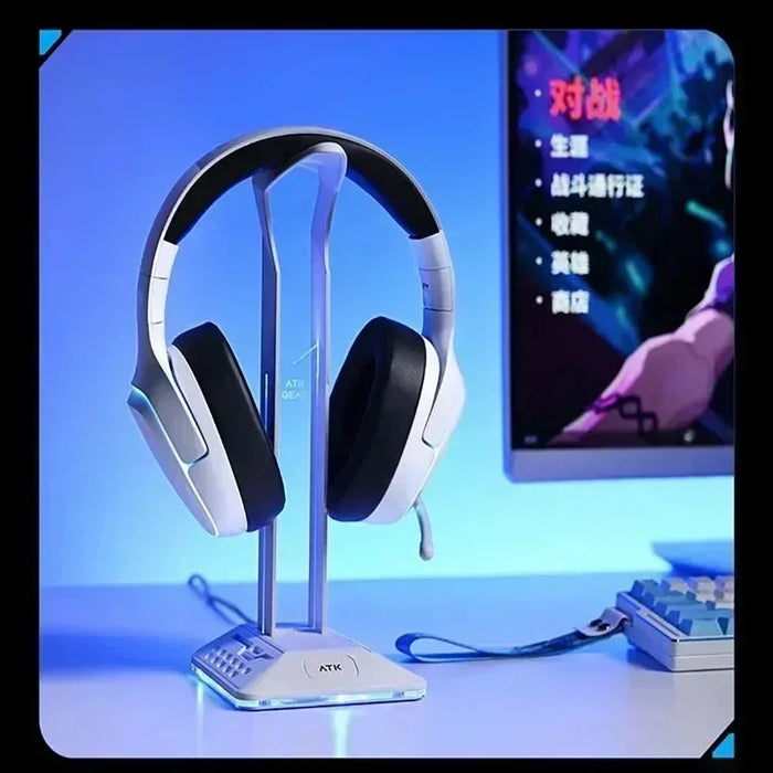 Wireless Gaming Headset White with Mic and Noise Reduction