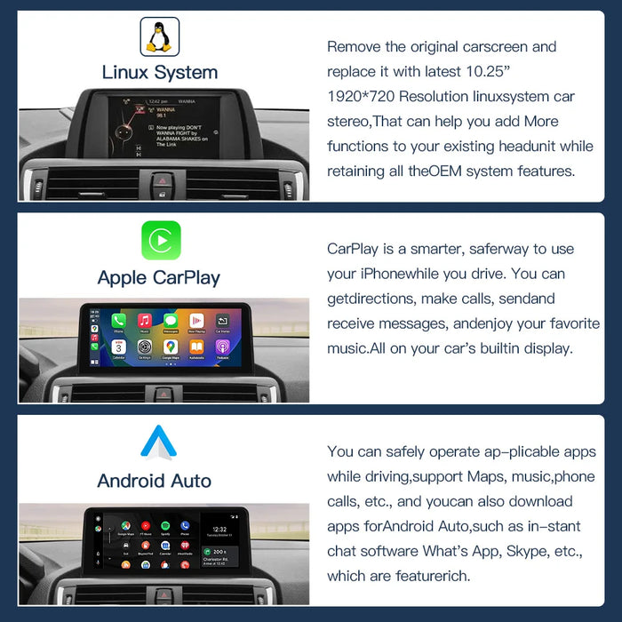 10.25" Wireless CarPlay Screen for BMW F Series Models