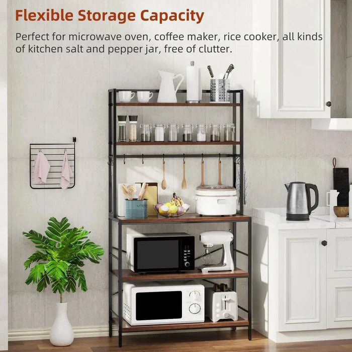 Large Capacity Shelving Unit for Dishes, Seasonings, and Kitchen Appliances
