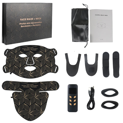 Experience full-face and neck LED light therapy with this advanced 8-color mask set