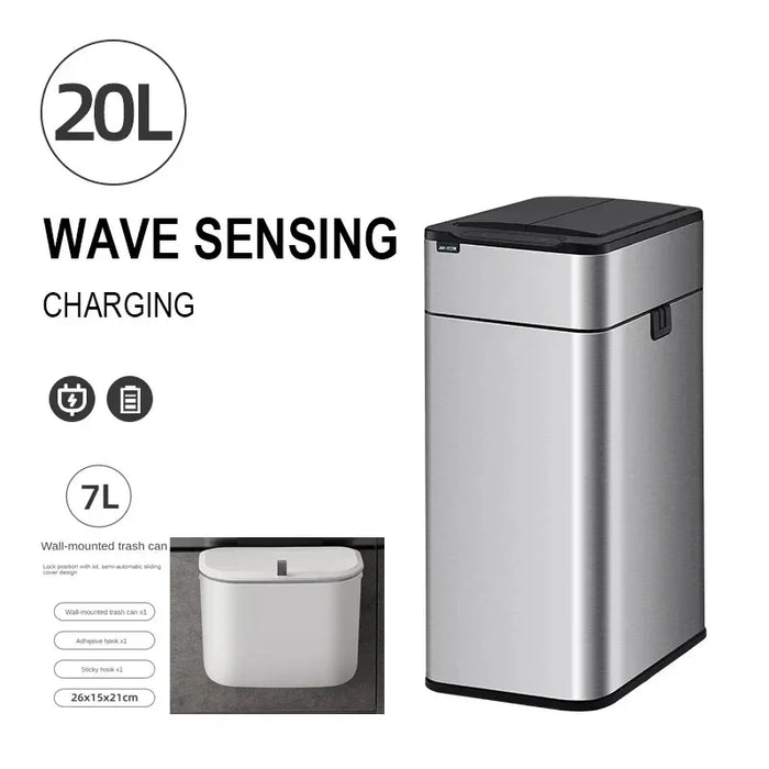 Touchless Automatic Kitchen Bin 20L Stainless Steel