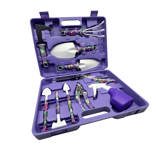 10-Piece Purple Garden Planting Tool Set for Potted Plants and Flowers 
