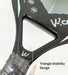 High-performance carbon fiber beach tennis racket with textured surface treatment for improved spin and ball control
