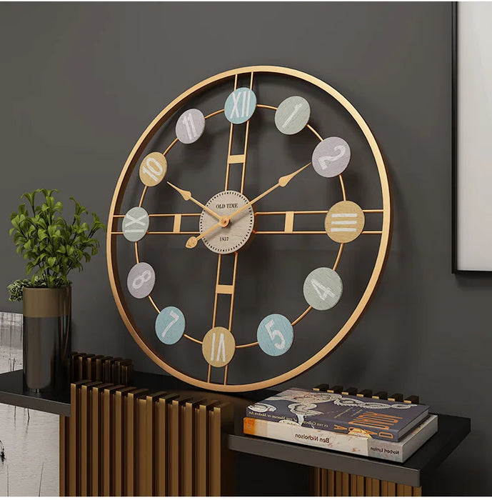 Modern Decorative Wall Clock with Silent Movement, 24-Hour Display