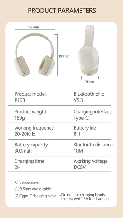 Wireless Bluetooth Headphones Waterproof, Noise Cancelling
