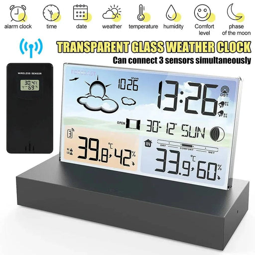 Stay informed about weather and temperature with multifunctional digital weather clock