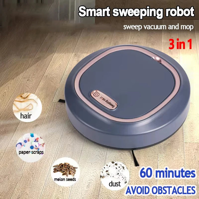 3-in-1 smart robot vacuum cleaner sweeping, vacuuming, and mopping