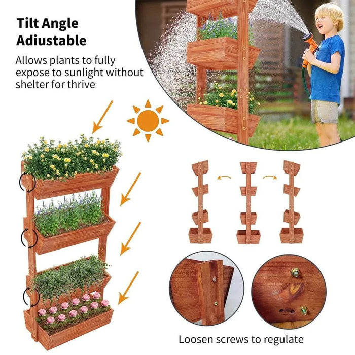 4-Tier Ladder Design for diverse plant growth