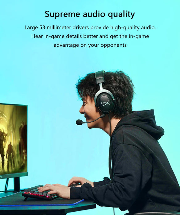 7.1 Surround Sound Wired Gaming Headset with Detachable Mic, Black