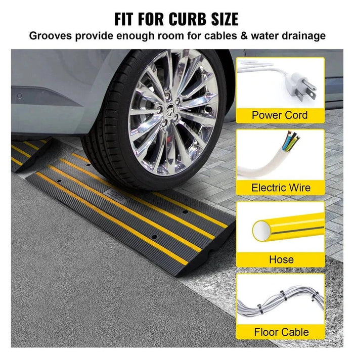 Durable rubber construction for safeguarding cables, hoses, and wires