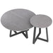 Set of 2 round modern marble nesting coffee tables, perfect living room accent
