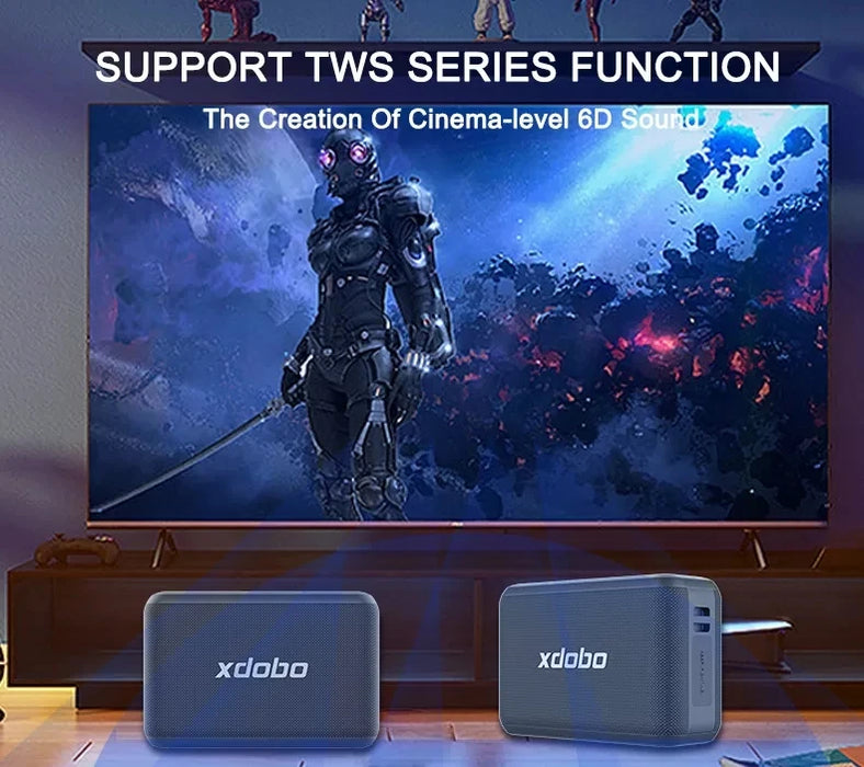 120W Waterproof Bluetooth Speaker with Dual Microphones
