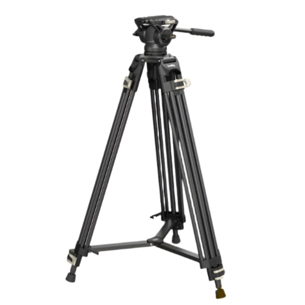 Professional Video Tripod with Aluminum Fluid Pan Head