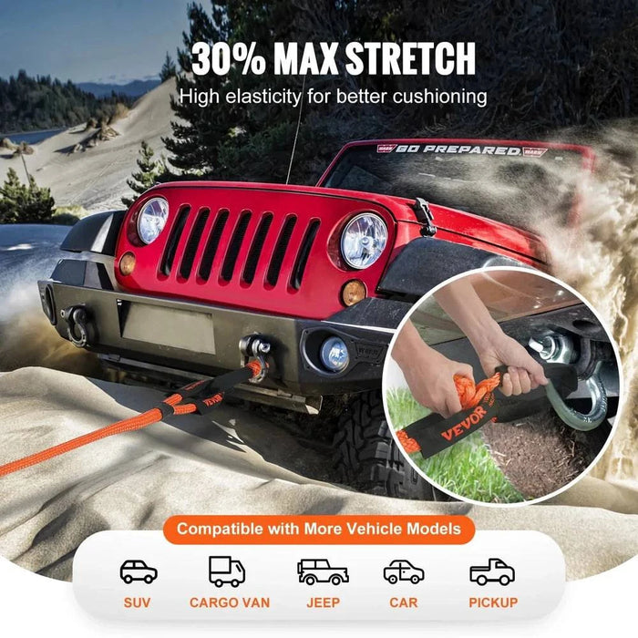 Tow Strap with 32-Core Precision Weaving and Shock Absorption