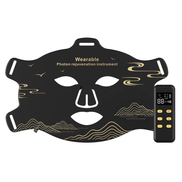 Flexible red LED light therapy mask for anti-aging treatment