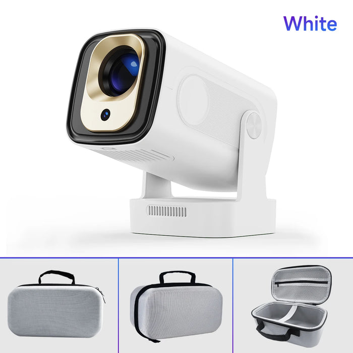Portable 1080P Projector HY310 White Bag with Auto Focus