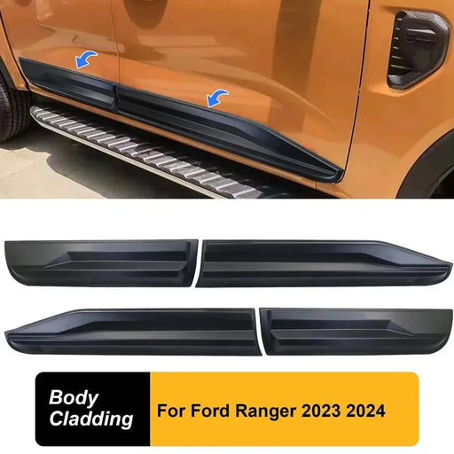 Next Gen 4X4 Car Accessories Body Cladding Black Molding Guard for 2023-2024 Ford Ranger - FLUXA