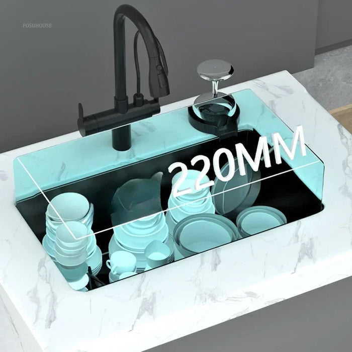 50x40cm Nano Stainless Steel Kitchen Sink with Cup Washer