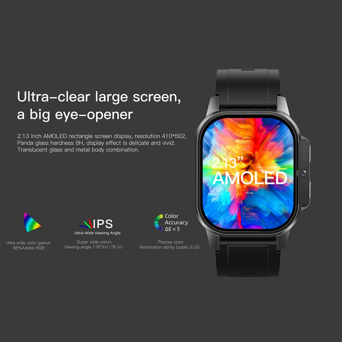 4G Android Smartwatch with GPS, AMOLED Display & 16GB Storage