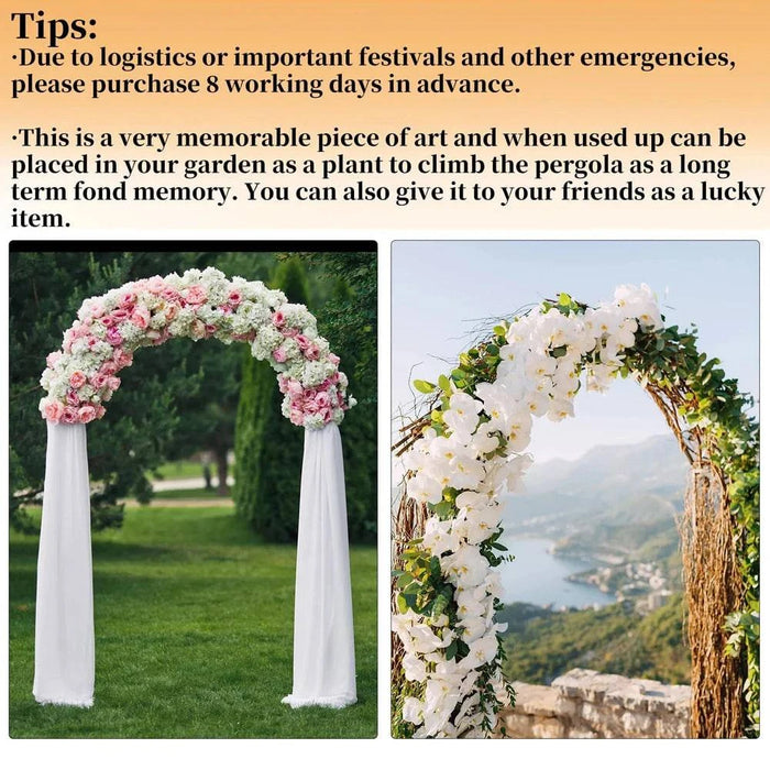 Metal Wedding Arch Stand with Weather-Resistant Coating