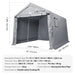 Portable storage shelter with heavy duty all-weather tent for vehicles