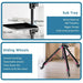 Versatile tripod stand suitable for laptops, projectors, DJ mixers, and more