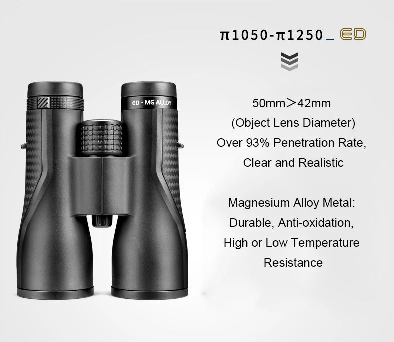 12x50 ED Binoculars for Long Range Outdoor Viewing