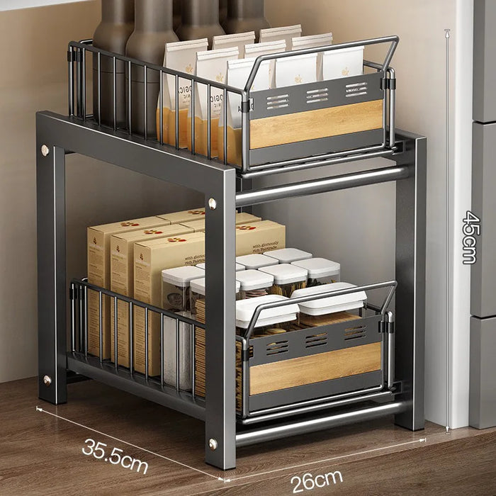 Kitchen Sink Organizer Pull Out, Gray