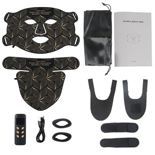 LED face mask with adjustable headband and 60 high-power LED beads