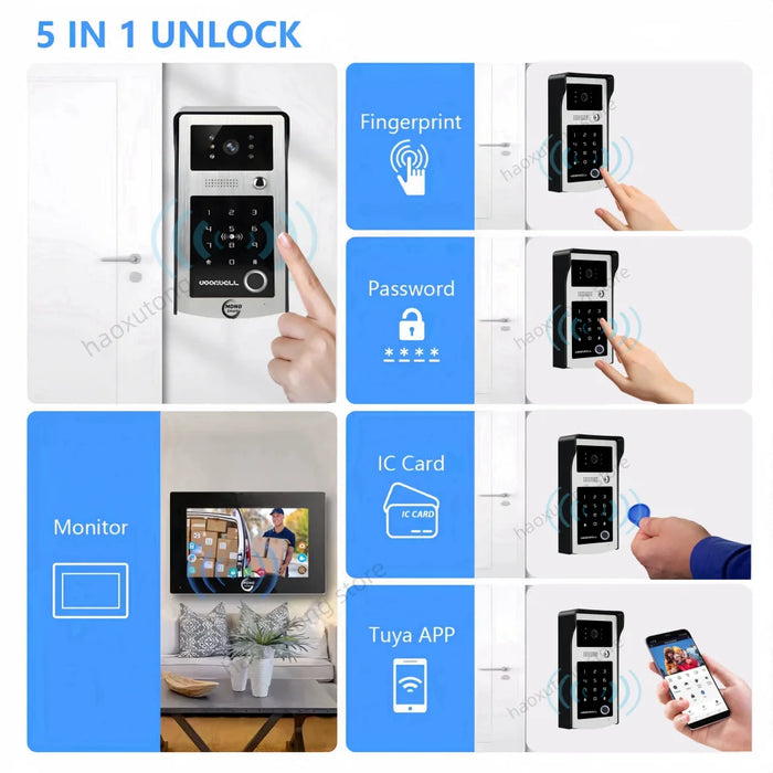 10" Smart WiFi Video Intercom with Doorbell Camera