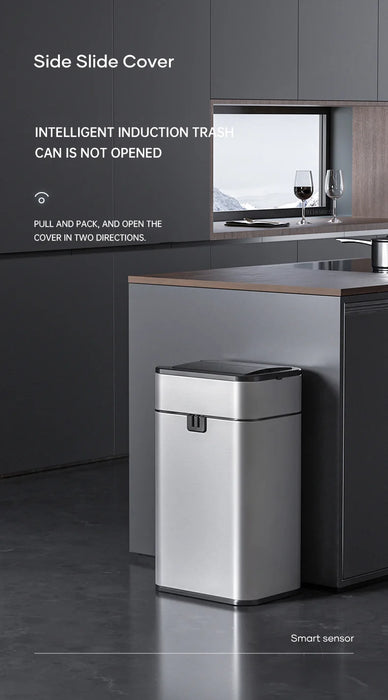 50L Automatic Induction Trash Can for Kitchen or Bathroom
