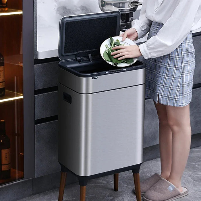 Touchless Kitchen Bin 30L Waterproof Stainless Steel Design
