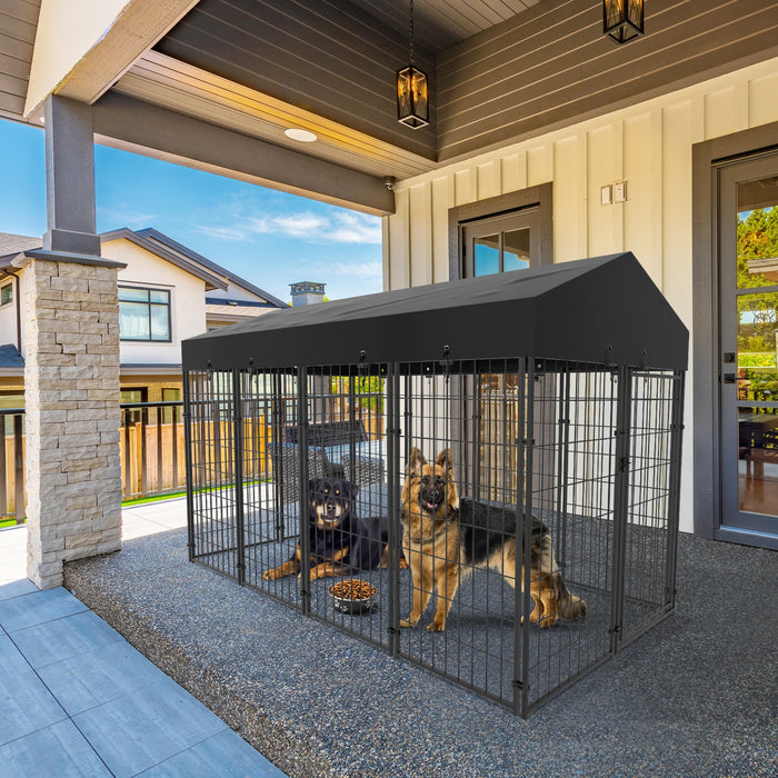 Waterproof Outdoor Dog Cage with Strong Latches & Stakes XL-47x50x65in