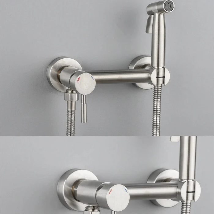 Stainless Steel Bidet Spray Gun, Hot Cold Dual Control