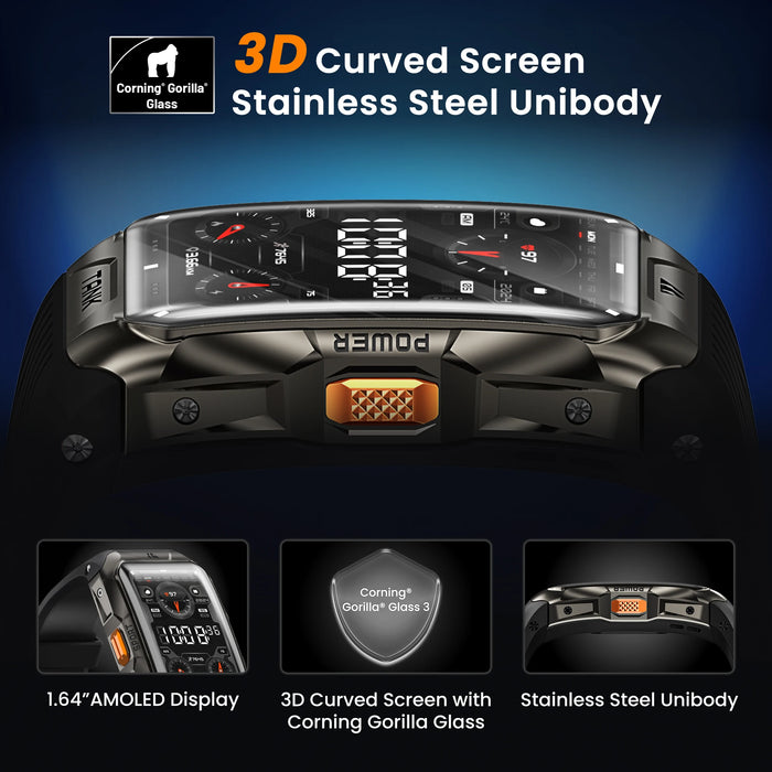 Ultra GPS Smartwatch for Men with 3D Curved Screen