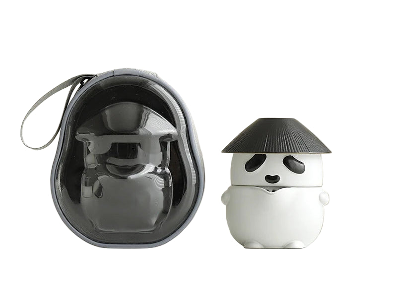 Semi-Handmade Ceramic Mug Set Portable Large Tea Cup, Cute Cartoon Design